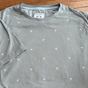 Denim & Flower Light Gray Palm Print Tee